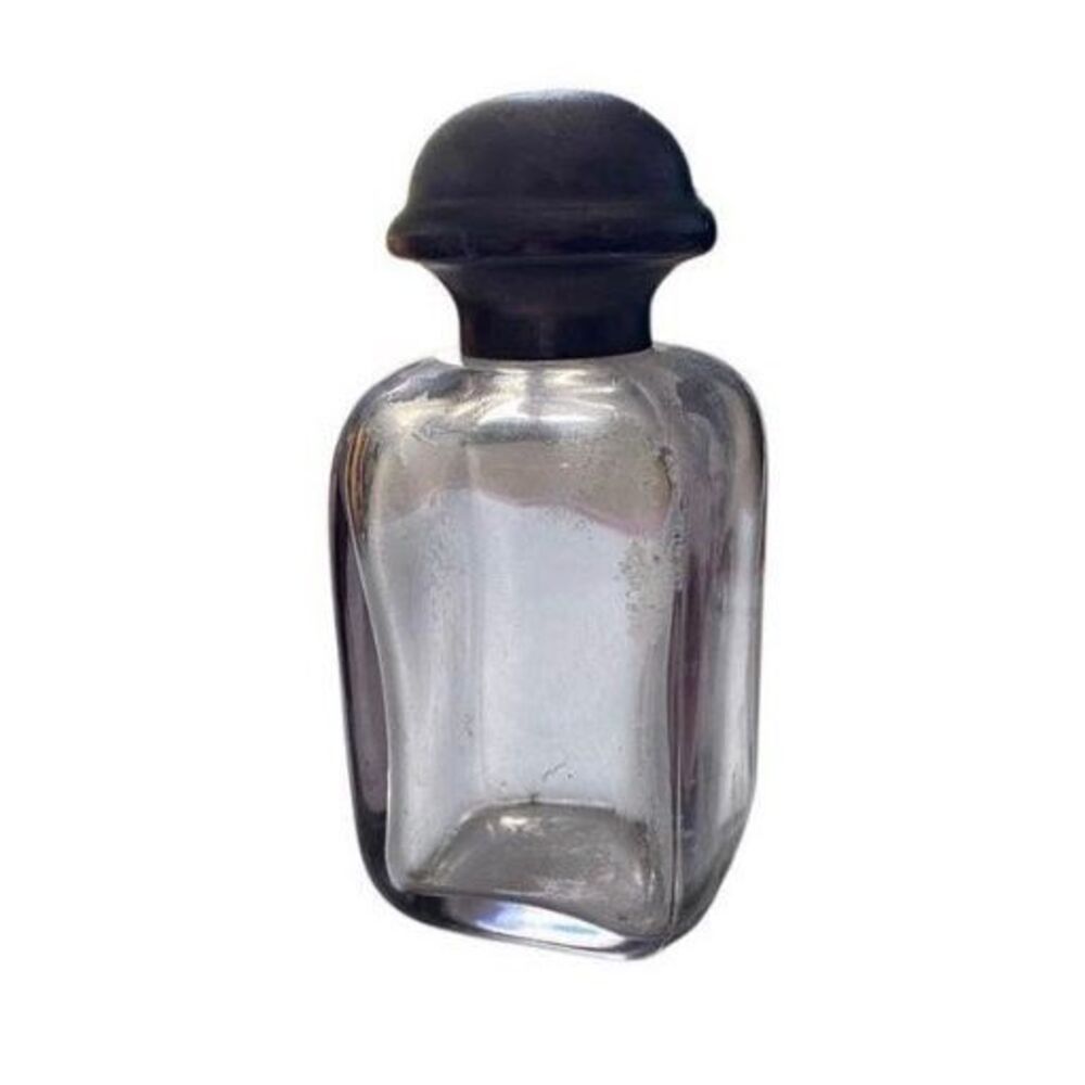 RARE Antique Hermes manganese glass bottle violet purple vintage VTG Early 1900s